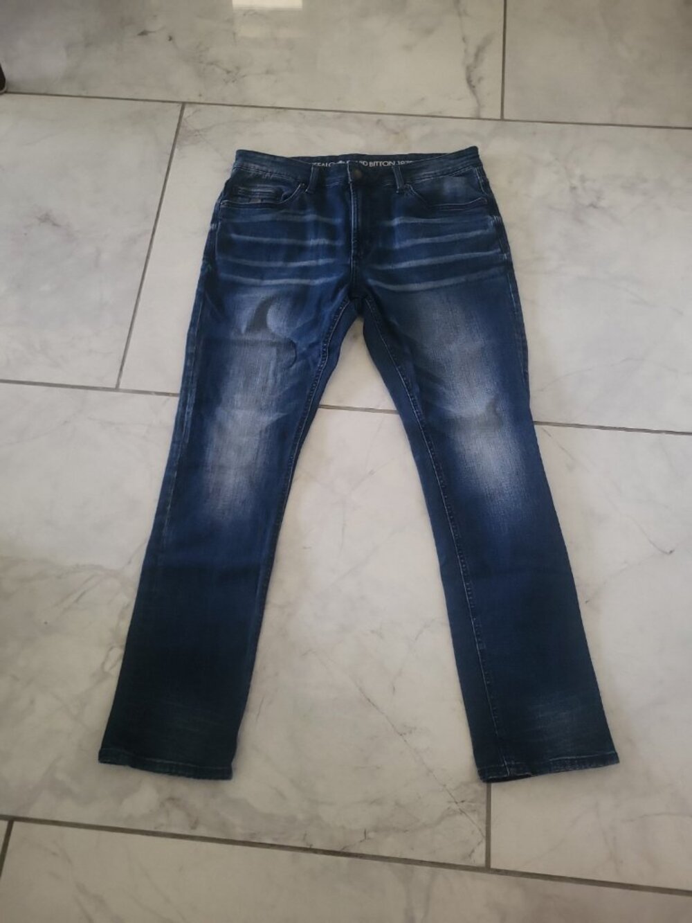 Buffalo David Bitton Men's Straight Stretch Denim Jeans Blue 34x30